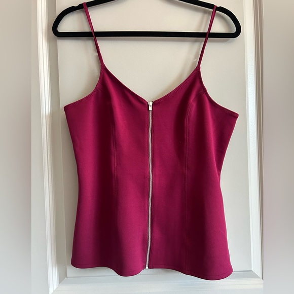Dark Red (wine) Zip Up Tank - Picture 1 of 2